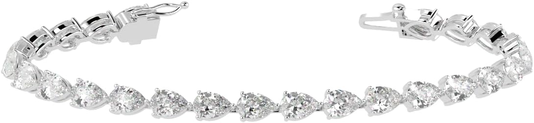 Houston Diamond District 2 to 28 Carat Lab Grown Diamond Classic Tennis Bracelet 4-Prong Setting for Women (E-F Color, VS2-SI1 Clarity)