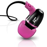JLab Audio J5 Metal Earbuds Style Headphones, GUARANTEED FOR LIFE- Passionfruit Pink/Black