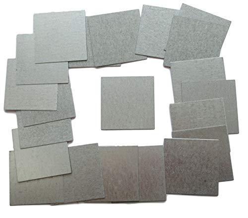 25 placas cuadradas de acero galvanizado de 45 mm de 0,5 mm de grosor y 45 mm de grosor para fijaciones, manualidades, talleres, chapas de metal