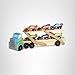 Melissa & Doug Mega Race-Car Carrier - Wooden Tractor and Trailer with 6 Unique Race Cars