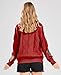 Women's Cable Knit Long Sleeve Open Front Cardigan Sheep V-Neck Button Down Embroidery Wool Blend Sweater Coat Outwear (2XL,Red)