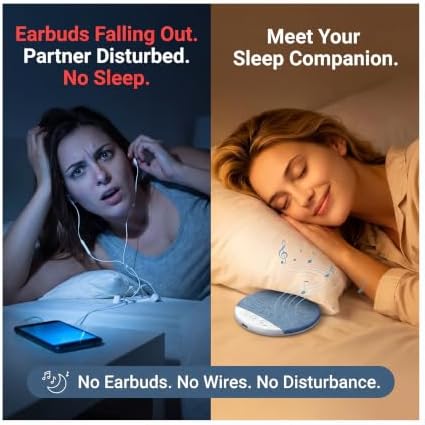 BRIGECAN Bluetooth Pillow Speaker for Sleeping, White Noise, 48H Blue - 1