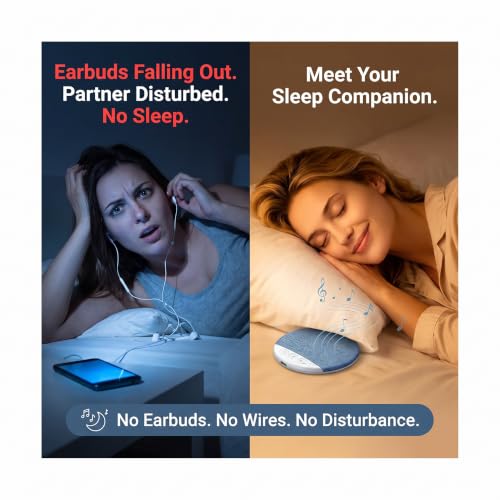 BRIGECAN Bluetooth Pillow Speaker for Sleeping, White Noise, 48H Blue