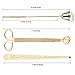 DANGSHAN 3 in 1 Candle Accessory Set - Wick Trimmer, Snuffer, Dipper with Gift Package for Candle Lovers (Champagne Gold)