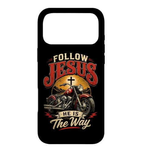 Follow Jesus He is the Way Christian Motorcycle Gospel Biker �X�}�z�P�[�X iPhone 17 Pro Max �p