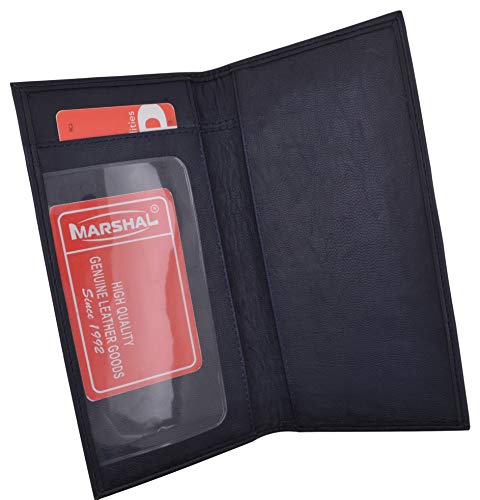 Marshal Basic Pu Leather Checkbook Covers Colors (Blue) #TOP5