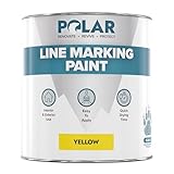 Polar Line Marker Yellow Paint - 33 Fl Oz - Heavy Duty & Hard-Wearing - Road Marking Paint - Indoors & Outdoors - Ideal For Parking Lots, Tennis Courts, Warehouses - Water, Chemical & Acid Resistant