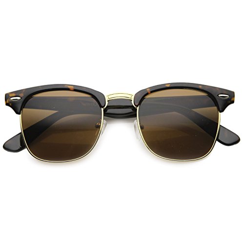 Image of zeroUV Half Frame Semi-Rimless Horn Rimmed Sunglasses