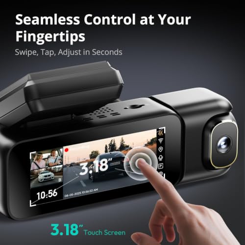 BOTSLAB 3 Channel 360° Dash Cam, 128GB Card, Voice Control, App Control - image 7