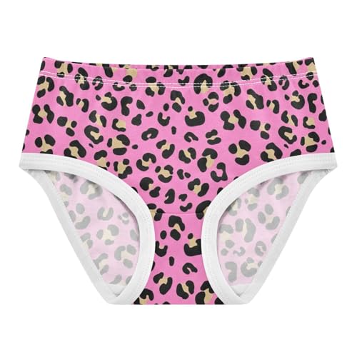 Bright Girls Underwear Toddler 2t Cotton Girl Panties Cute Black Tan Leopard Spots Pink Briefs Underpants