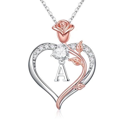Collier cœur rose femme, le cadeau d'anniversaire romantique pour elle