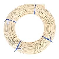 PATIKIL Rundes Reed-Spline 170,69 m x 2,5 mm, Rattan-Webrolle, Rattan-Reed-Spule für DIY-Möbelkorbweben, Flechtmaterial für Korbherstellung/Reparatur, Holz