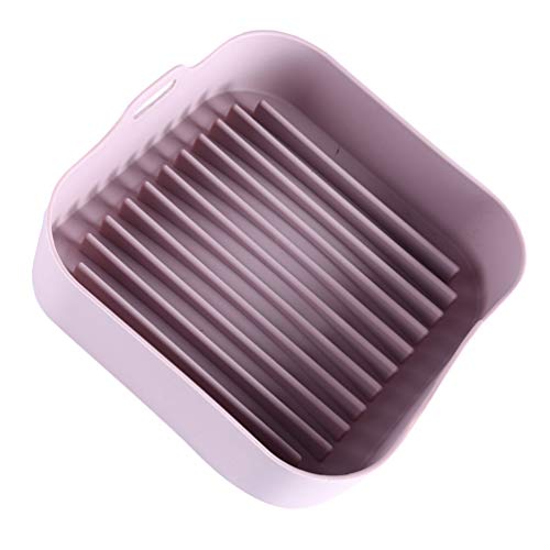 HEMOTON Panela de silicone antiaderente para fritadeira de ar, formas de pão e panelas, prato de res