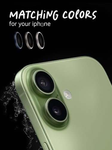 Image of Lensarmor Compatible with iPhone 17 Camera Lens Protector Sage (2-Pack) - 9H Tempered Glass, Military-Grade Anti-Scratch, Case-Friendly, Easy Install Frame