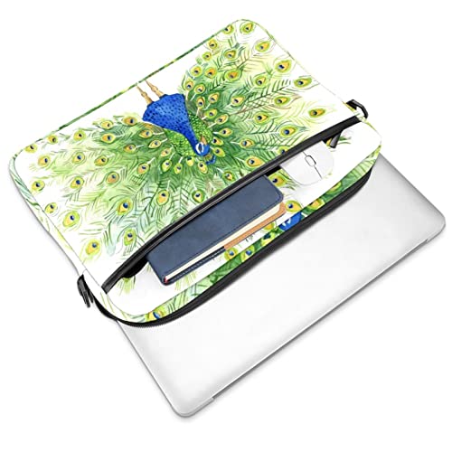 Sac ordinateur 13-14 pouces paon aquarelle multicolore pour PC portable