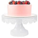 🍰 EDELES & LUXURIÖSES DESIGN -- Die Spitzen Verzierungen sind aufwendig und liebevoll gestaltet, und schafft eine luxuriöse Eventatmosphäre. Sehr gut geeignet für Torten Kuchen, Desserts, Muffins Süßigkeiten, Kekse oder Obst uvm. Mit diesem Tortenteller, der sich auf unzählige Weise dekorieren lässt, wird jede Mahlzeit zum Fest.