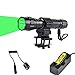 Bestsun Lampe de poche LED de chasse Vert Bouton poussoir Support de corps pour AR Batterie rechargeable 18650 et chargeur de batterie WF-501B