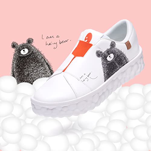 Uin Women's Fashion Sneakers Lightweight Walking Casual Slip Ons Art Painted Athletic Travel Skate Shoes Las Ramblas Be With You (8) #TOP1