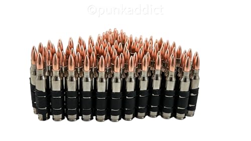 Metal Bullet Belt M16 .223 Copper Silver Black X Link Punk Goth Thrash Rock USA2