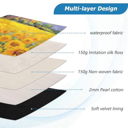 Funda para portátiles 13-14 pulgadas con diseño de girasoles miniatura 4
