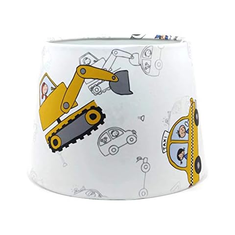 Digger Car Lorry Lampshade for Kids Cover