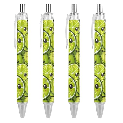 Bolígrafo retráctil Fresh Lemon de 4 unidades para oficina y tareas escolares