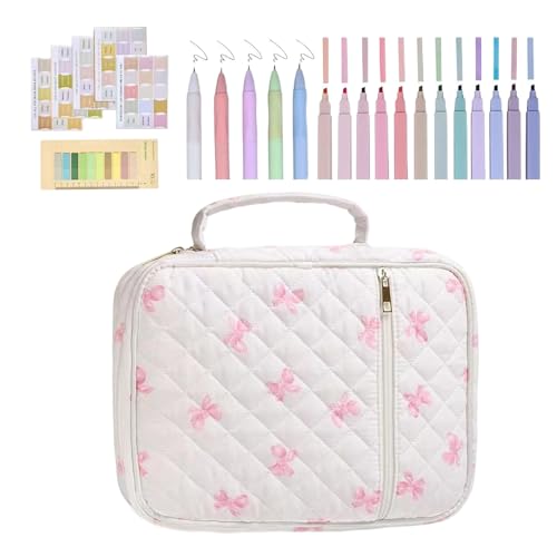 Accesorios para estudios bíblicos | Ayudas de aprendizaje cristiano - Con estuche, 12 rotuladores de colores, 5 bolígrafos, 75 marcadores, 200 etiquetas de accesorios para diario de la Biblia, para