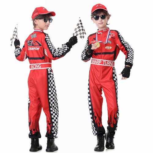 Disfraz de Piloto de Carreras para Niños 5 Piezas miniatura 4