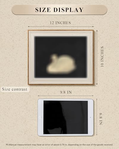 viyyiea framed wall art for living room swan art canvas prints vintage home decor animals painting picture bathroom wall decor gifts for friends or family - 12l x 10w