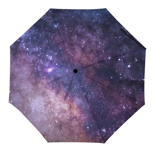 Parapluie pliant donut violet automatique pour ne plus jamais être surpris par l'averse