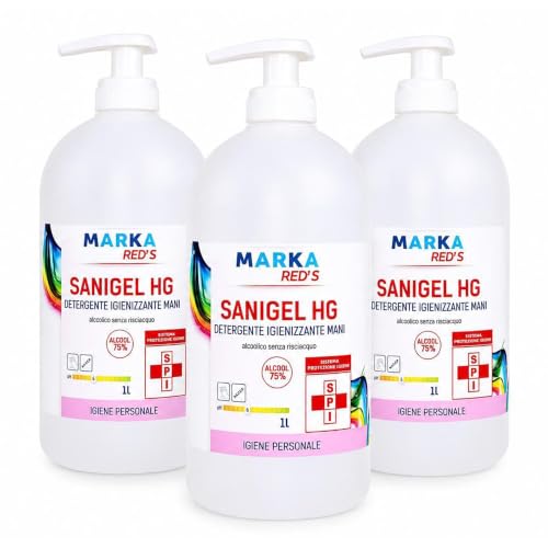 Gel Igienizzante Mani 75% Alcol - Senza Risciacquo con Glicerina...