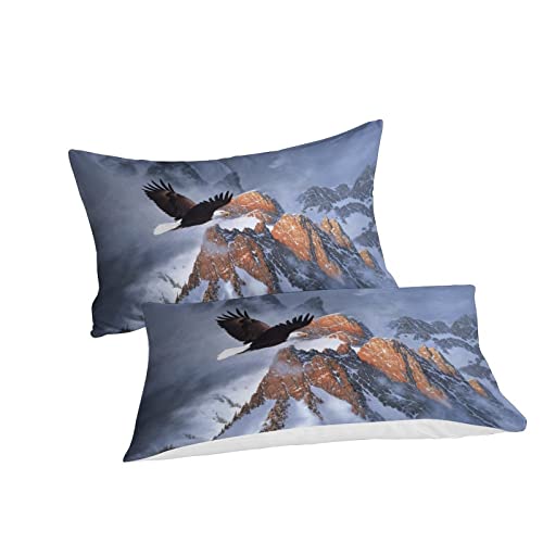 Housse de couette aigle king size parure de lit microfibre douce - 3
