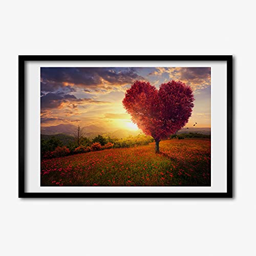 Affiche 60x40 cm Tulup cadre photo bois tableau peinture mural