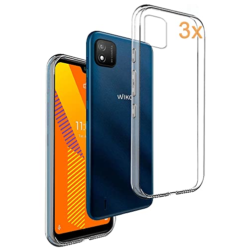 REY [Lot de 3] Coque pour WIKO Y62, TPU Transparent en Silicone, Ultra Fine 0.33mm