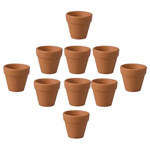 Yardwe 12 Pcs Mini Small Succulent Clay Ceramic Plant Pots Nursery Pot Terracotta Pot for Wedding Favor Plants Crafts (3x3cm) Cover