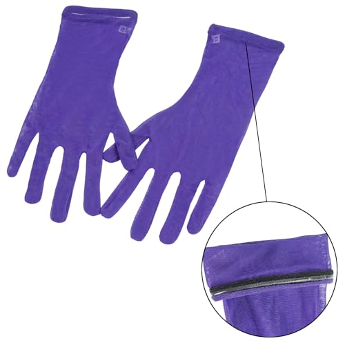 Luwint Short Tulle Mesh Gloves, Women Wedding Tea Party Prom Dress Costume, Non-slip2