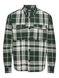 Chemise à carreaux ONLY & SONS Chemise à Manches Longues à Carreaux pour Homme, Lush Meadow., S