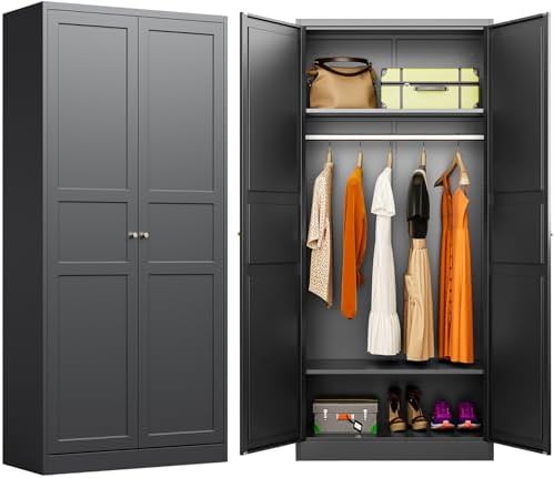 Metal Wardrobe Cabinet,Armoire Ward...