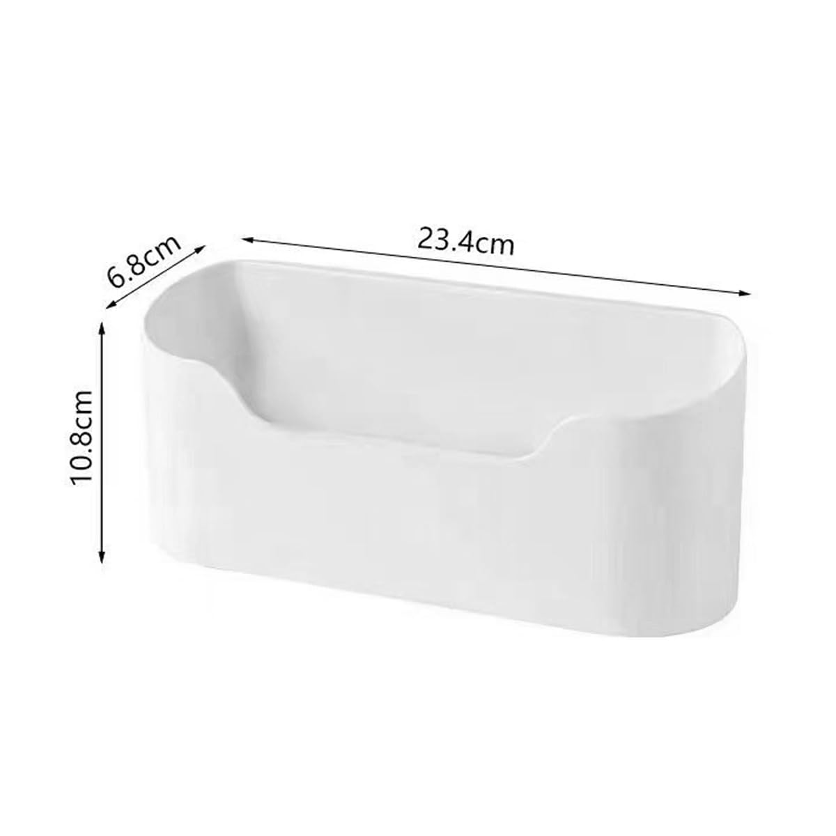 Riven 2 pezzi supporto da parete autoadesivo vassoio antigoccia acqua bianco bagno ingresso rack contenitore