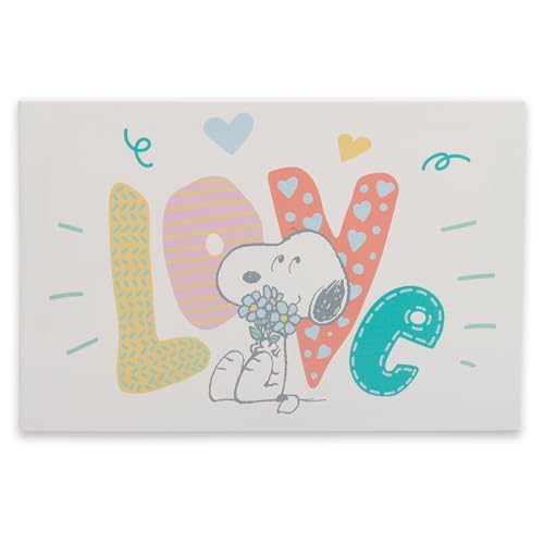 Open Road Brands Peanuts Snoopy Love Gallery Wrapped Canvas Wall