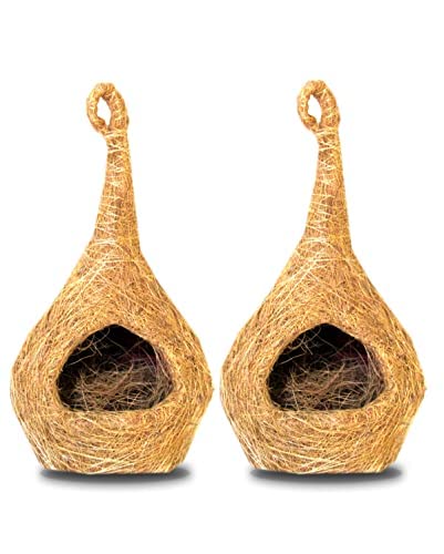 GO7 Bird Stand Bird House, Coco Fiber Bird Nest House, Organic Bird Nest, Hand Made Nest for All Small Birds(Hanging) 2 Pice (B09X5KX2KY) Amazon Price History, Amazon Price Tracker