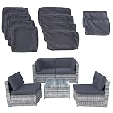 VIXLON Outdoor Patio Cushions Replacement Covers for Wicker Rattan Patio Furniture Conversation Set