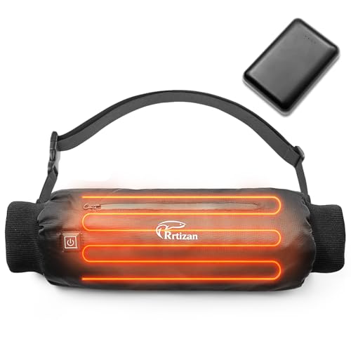 Heated Hand Warmer Pouch with 10000mAh Power Bank,Hand Warmers Poucn with 3 Levels Heating, Ideal for Football, Camping,Hunting, Portable and Waterproof Football Hand Warmer Heated Hand Muff