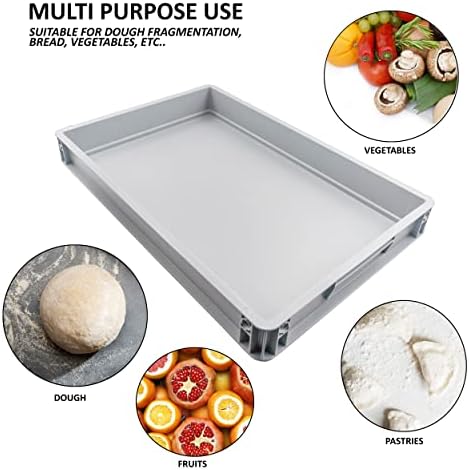 U F M L Stackable Pizza Bread Dough Tray Box 15 Litre and 60x40x7.5 CM (LxWxH) With Airtight Lid Food Grade, Premium Plastic Tray Box For Proofing Dough!