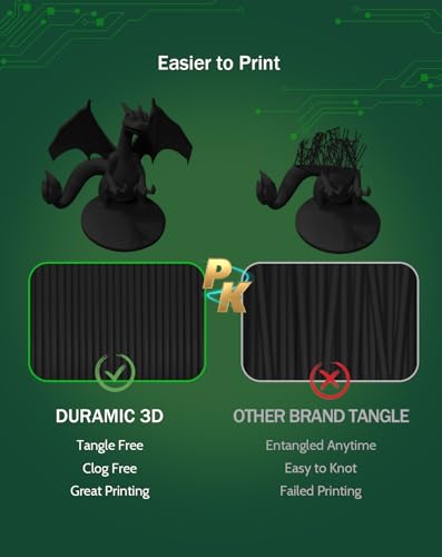Image of DURAMIC 3D PLA Filament Basic for 3D Printer Neatly Wound Easy Printing | 3D Printing Filament 1.75mm, Dimensional Accuracy + /- 0.02 mm, Fit Most FDM 3D Printers 1KG PLA Black