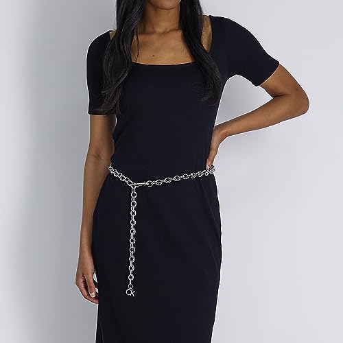 Calvin Klein womens Slim Mesh and Chain Fashion Waist Belts for Dresses, Trousers4