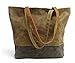 Women's Concise Style Waterproof Canvas Tote Shoulder Bag Environmental protection shopping bag(Khaki)