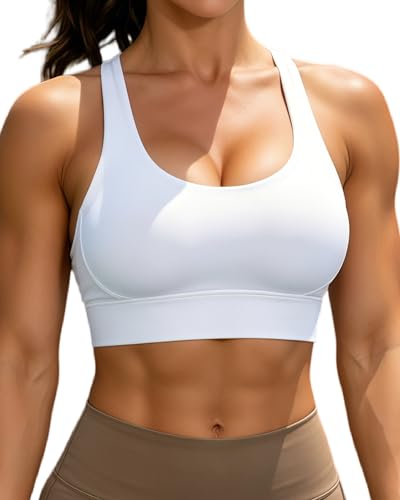 Image of Grace Form Strappy Sports Bra for Women Padded Push Up Sport Bra Athletic Running Workout Bra Yoga Bra
