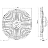 SPAL 30102044 13 Puller Fan 12 VOLT High Performance Curved Blade 1777 cfm