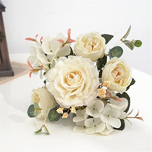 Roses Artificial Flowers, 11 Inch Colorful Lifelike Real Touch Faux Flowers - image 2